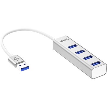 E-shop AlzaPower AluCore USB-A (M) für 4× USB-A (F) Silber