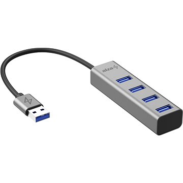 E-shop AlzaPower AluCore USB-A (M) auf 4× USB-A (F) Space gray