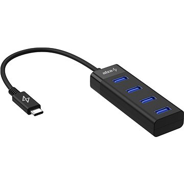 E-shop AlzaPower Core USB-C (M) für 4 × USB-A (F) - schwarz