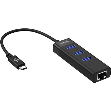 E-shop AlzaPower Core USB-C (M) für 3 × USB-A (F) mit LAN - schwarz