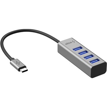 E-shop AlzaPower AluCore USB-C (M) auf 4 × USB-A (F) - space gray