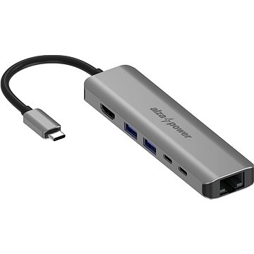 E-shop AlzaPower Metal USB-C Dock Station 6in1 mit 8K Space Gray