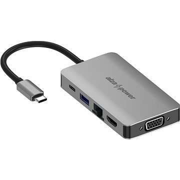 E-shop AlzaPower Metal USB-C Dock Station 6in1 Space Gray