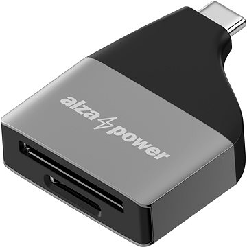 E-shop AlzaPower USB-C 3.0 Metal Memory Card Reader Silber