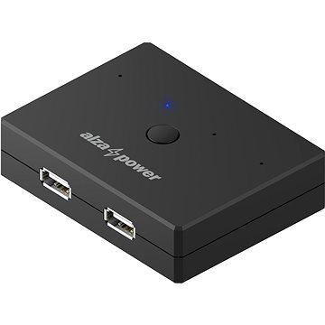 E-shop AlzaPower USB 2.0 4 In 2 Out KVM Switch Selector - schwarz