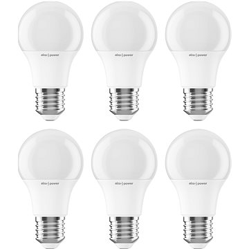 E-shop AlzaPower LED 9-60W, E27, 2700K, 6er-Set
