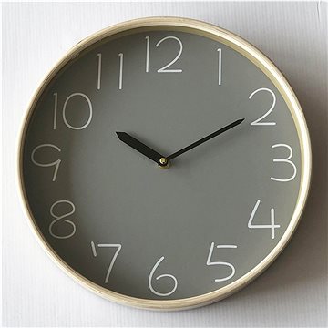 Nástěnné hodiny dřevěné, průměr 32 cm