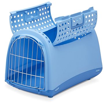 IMAC Prepravka pre mačky a psy plastová modrá 50 × 32 × 34,5 cm