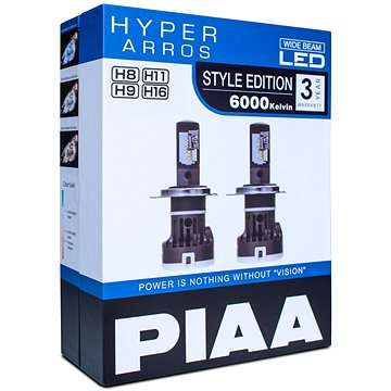 PIAA Hyper Arros Gen3 LED náhrady autožárovek H8/H9/H11/H16 6000K