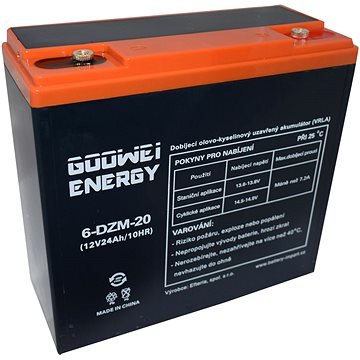 GOOWEI ENERGY 6-DZM-20, baterie 12V, 24Ah, ELECTRIC VEHICLE