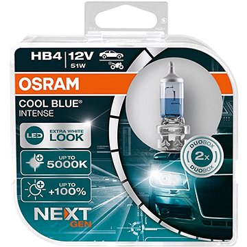 OSRAM HB4 Cool Blue Intense Next Generation, 12V, 51W, P22d, Duobox