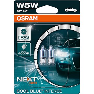 Osram Cool Blue Intense W5W, 12V, 5W, W2.1x9.5d, 2 kusy v balení