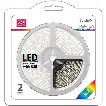 Avide Set voděodolný LED pásek s ovladačem a USB koncovkou 2m