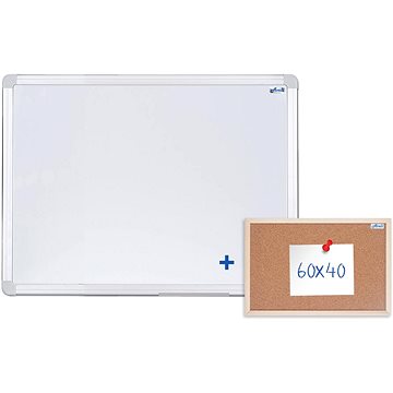 E-shop AVELI 120 × 90 cm, Aluminiumrahmen + Korkpinnwand 60 × 40 cm