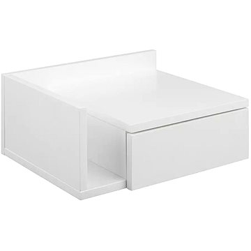 Noční stolek Ashlan v bílé barvě, 40x32x16,5 cm
