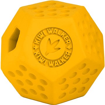 Kiwi Walker Gumová hračka DODECABALL s dierou na maškrty, Maxi 8 cm, Oranžová