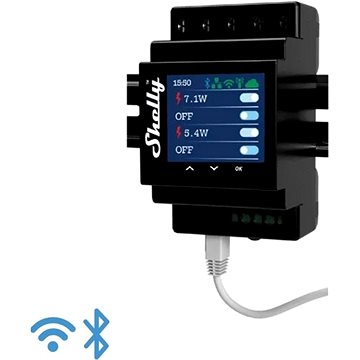E-shop Shelly Pro 4PM, 4-faches DIN-Schienen-Schaltmodul, LAN, Wi-Fi und Bluetooth