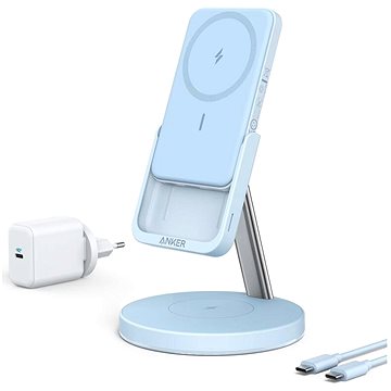 Anker PowerWave Mag-Go 2-in-1 Stand 5K Blue