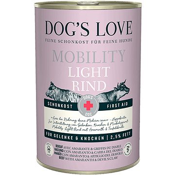 Dog's Love DOC Light Mobility hovädzie 400 g