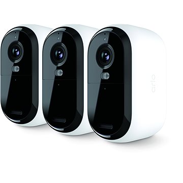 E-shop Arlo Essential Gen.2 2K Outdoor-Sicherheitskamera, 3 Stück, weiß