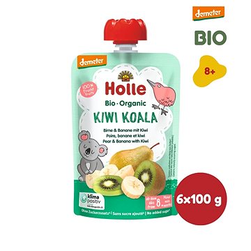 HOLLE Kiwi Koala BIO hruška banán kiwi 6 × 100 g
