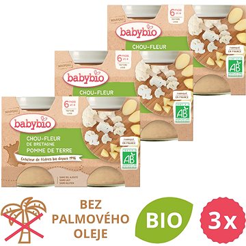 BABYBIO Květák a brambory 3× (2× 130 g)