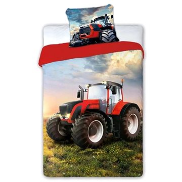 FARO oboustranné - Traktor červený, 140×200 cm
