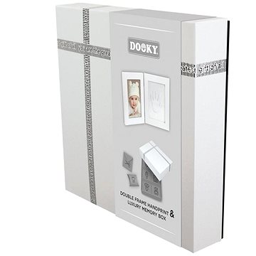 Dooky Double Frame Handprint + Luxury Memory Box