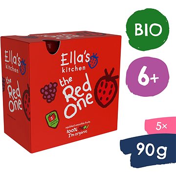 Ella's Kitchen BIO Red One ovocné pyré s jahodami (5× 90 g)