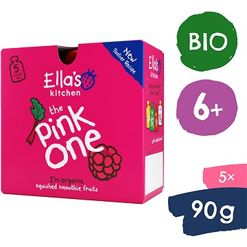 Ella's Kitchen BIO Pink One ovocné smoothie s dračím ovocem (5× 90 g)