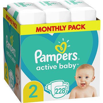 PAMPERS Active Baby vel. 2 (228 ks) 4–8 kg