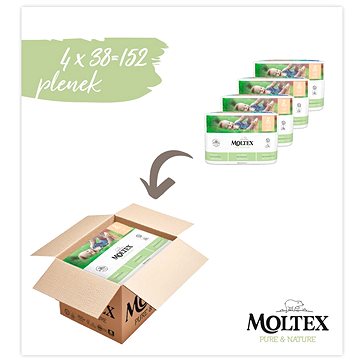 Moltex Pure & Nature Mini vel. 2 (4× 38 ks)
