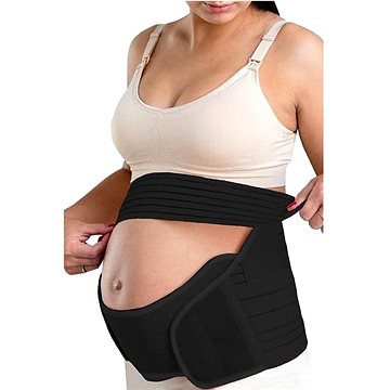 SNUG BUN Těhotenský podpůrný pás 5 v 1, Černá XL