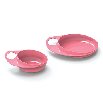NUVITA talíř a miska, Pastel pink
