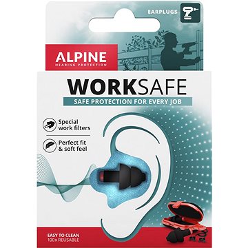 ALPINE WorkSafe 2021 - špunty do uší do hlučného pracovního prostředí