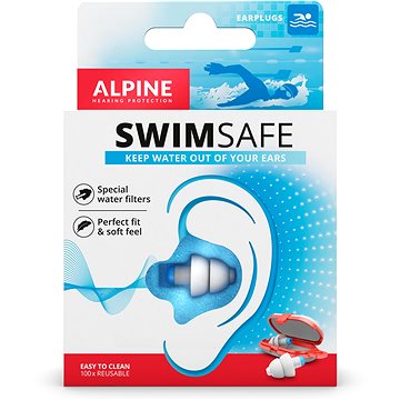ALPINE SwimSafe - špunty do uší do vody