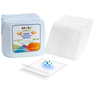 AKUKU jednorázové hygienické podložky 40 × 60 cm, 30 ks