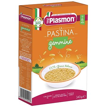 PLASMON těstoviny pšeničné Gemmine rýže 340 g, 6m+