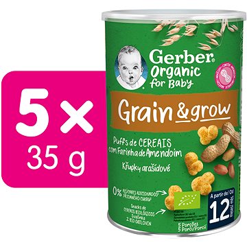 GERBER Organic křupky arašídové 5× 35 g