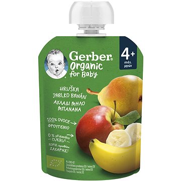 GERBER Organic kapsička hruška, jablko a banán90 g