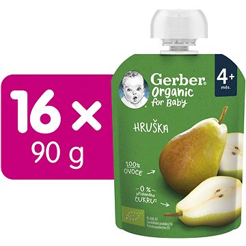 GERBER Organic kapsička hruška 16× 90 g