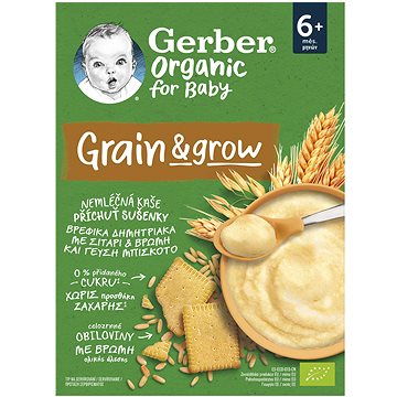GERBER Organic nemléčná kaše s příchutí sušenky 200 g