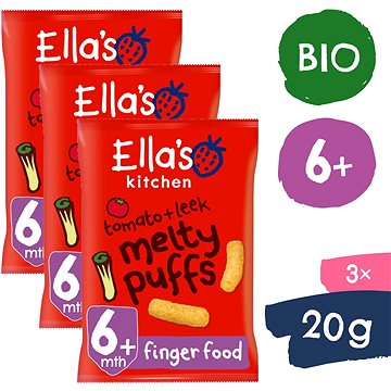 Ella's Kitchen BIO křupky rajče a pórek (3× 20 g)