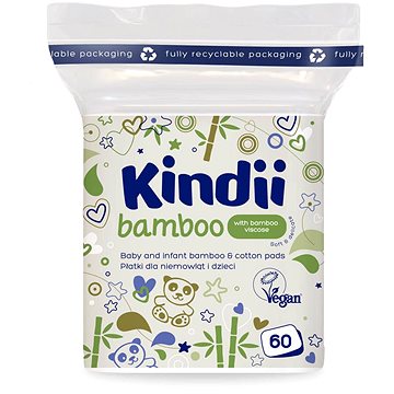 KINDII Bamboo dětské čistící tampony 60 ks