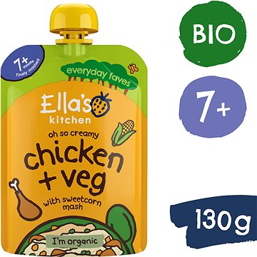 Ella's Kitchen BIO Kuřátko s kukuřičnou kaší (130 g)