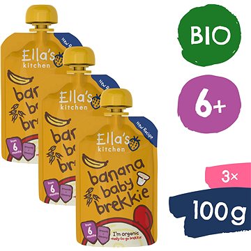 Ella's Kitchen BIO Snídaně banán a jogurt (3× 100 g)