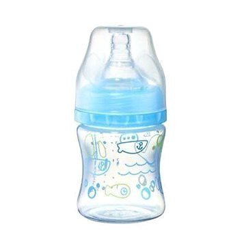 BabyOno antikoliková láhev se širokým hrdlem, 120 ml - modrá