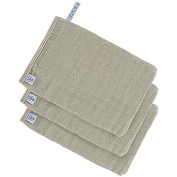 Lässig Muslin Wash Glove Set Olive 13 × 22 cm, 3 ks