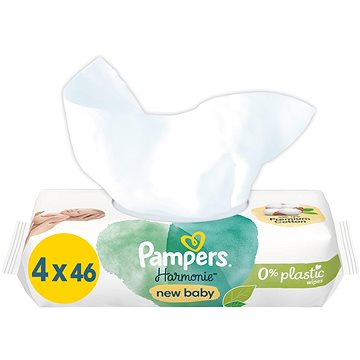 PAMPERS Harmonie New Baby Plastic Free 184 ks (4× 46 ks)