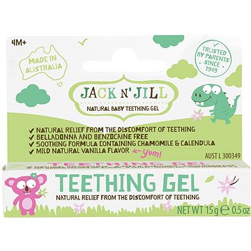 Jack N´Jill gel na prořezávání prvních zoubků pro dět od 4 m, 15 g